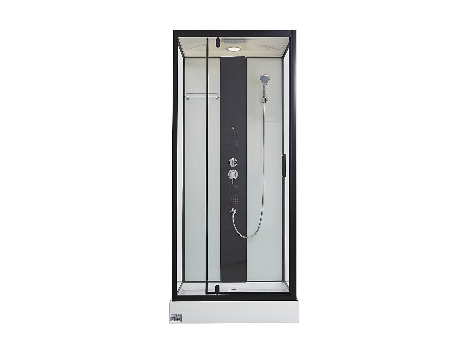 Cabine de douche hydromassante - 2 zones de jets de massage - L90 x P90 x H215 cm - pluie tropicale et douchette - PRIMEA - 3