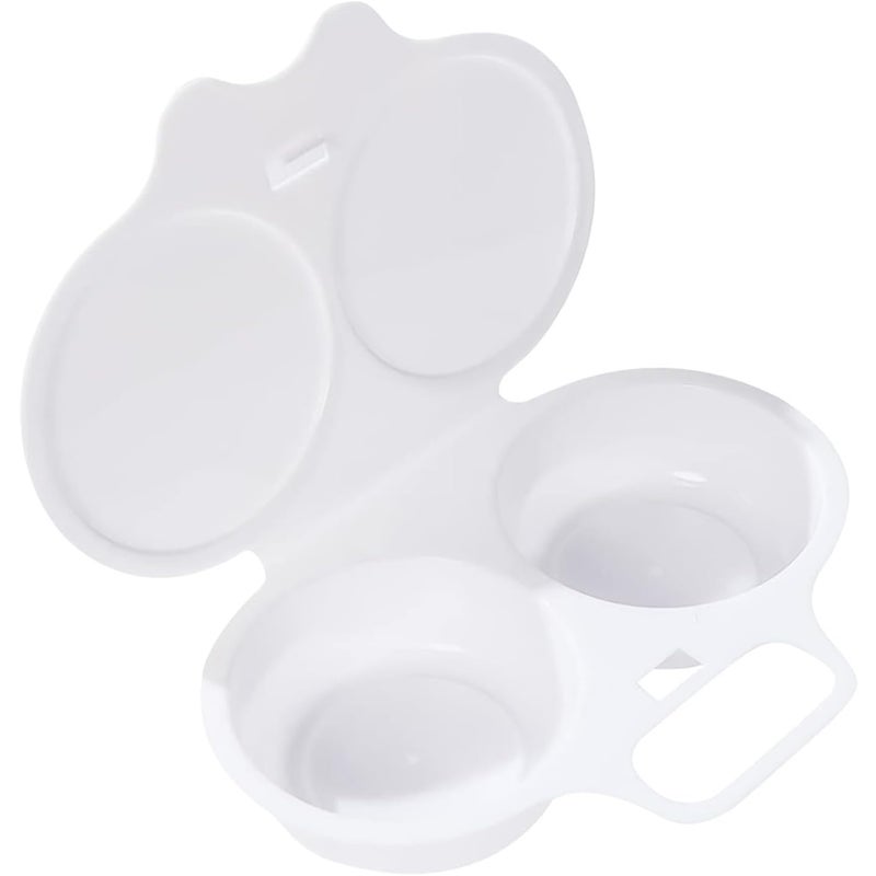 Urządzenie do gotowania jajek w kuchence mikrofalowej, czajnik do gotowania jajek w kuchence mikrofalowej - jajka, okrągłe jajka w mundurkach, 2 jajka