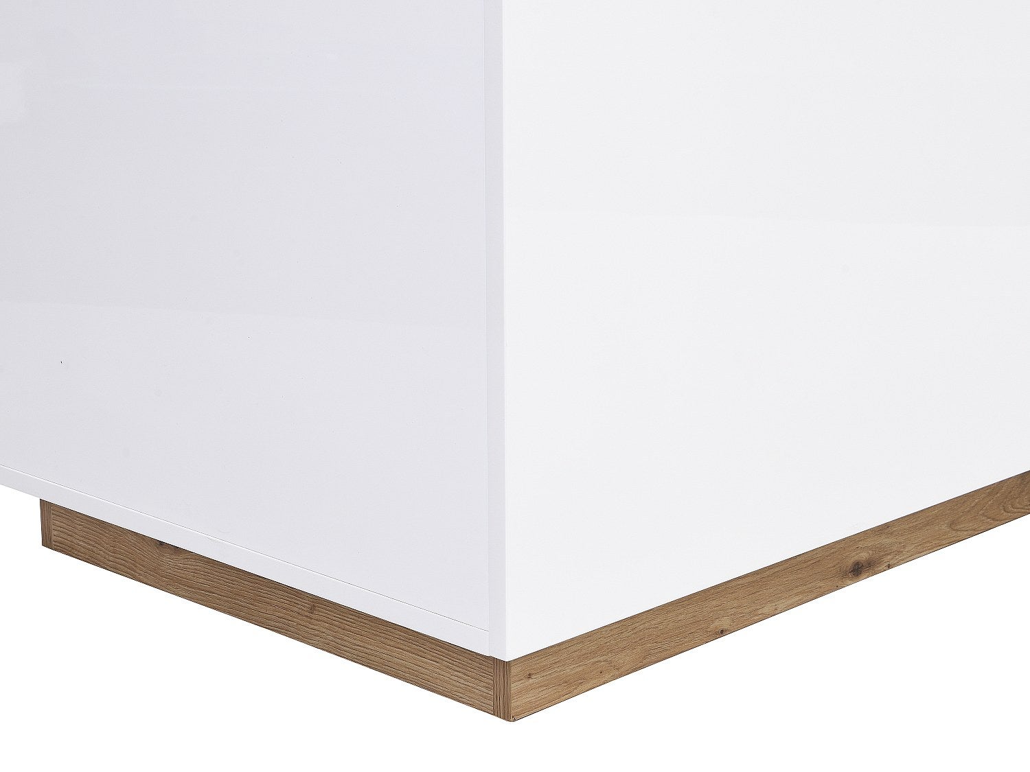 Ilot central de cuisine avec 2 portes et 1 niche en MDF - Naturel et blanc - CORELINA - 7