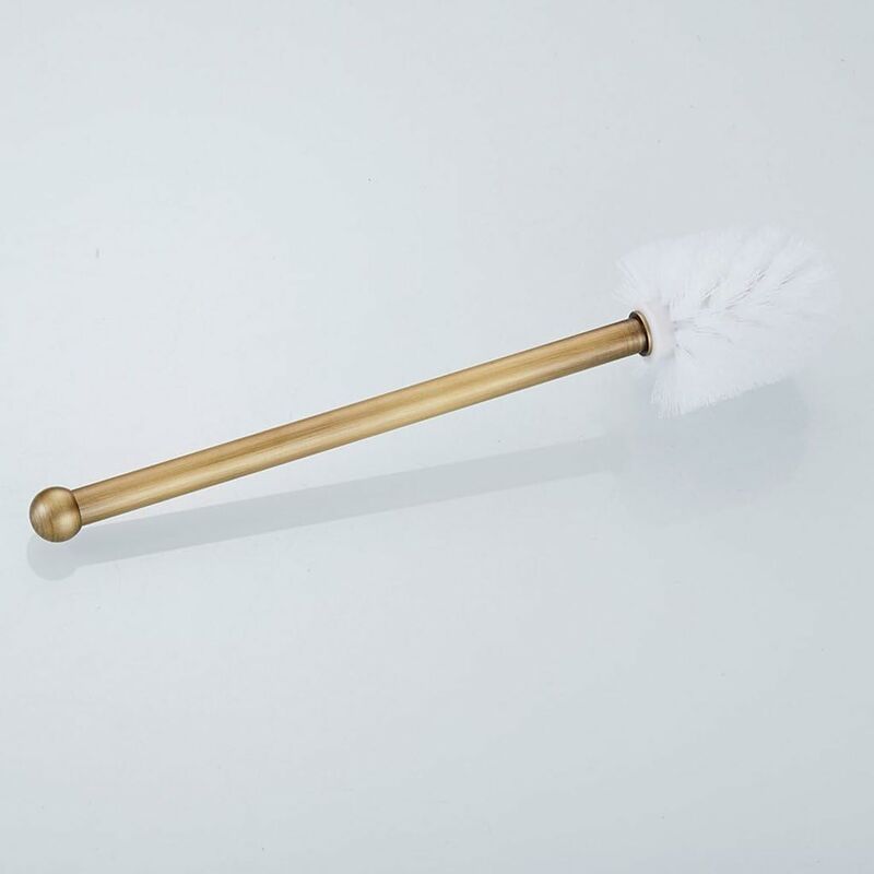 ZOLGINAH Brosse de Toilette en Laiton Antique Ensemble de Porte-Brosse avec Un Tasse en Ceramique - 3