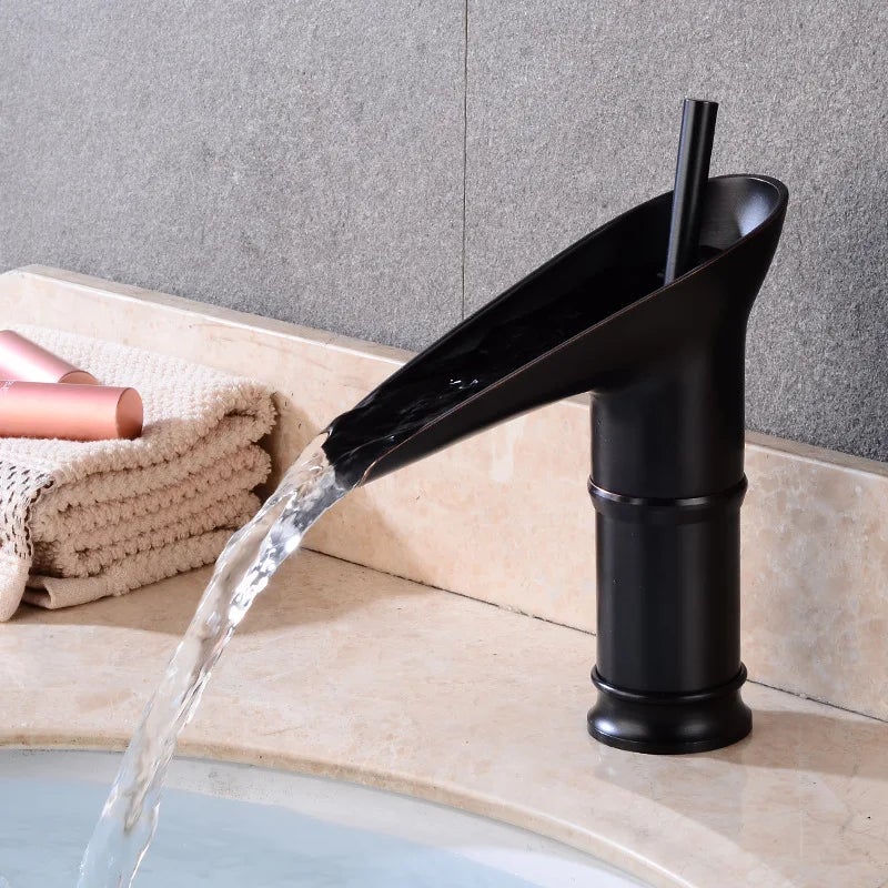 Bateria umywalkowa w kształcie misy, odporna na rozpryskiwanie ciepłej/zimnej wody, czarna, 16*5,5*20,5