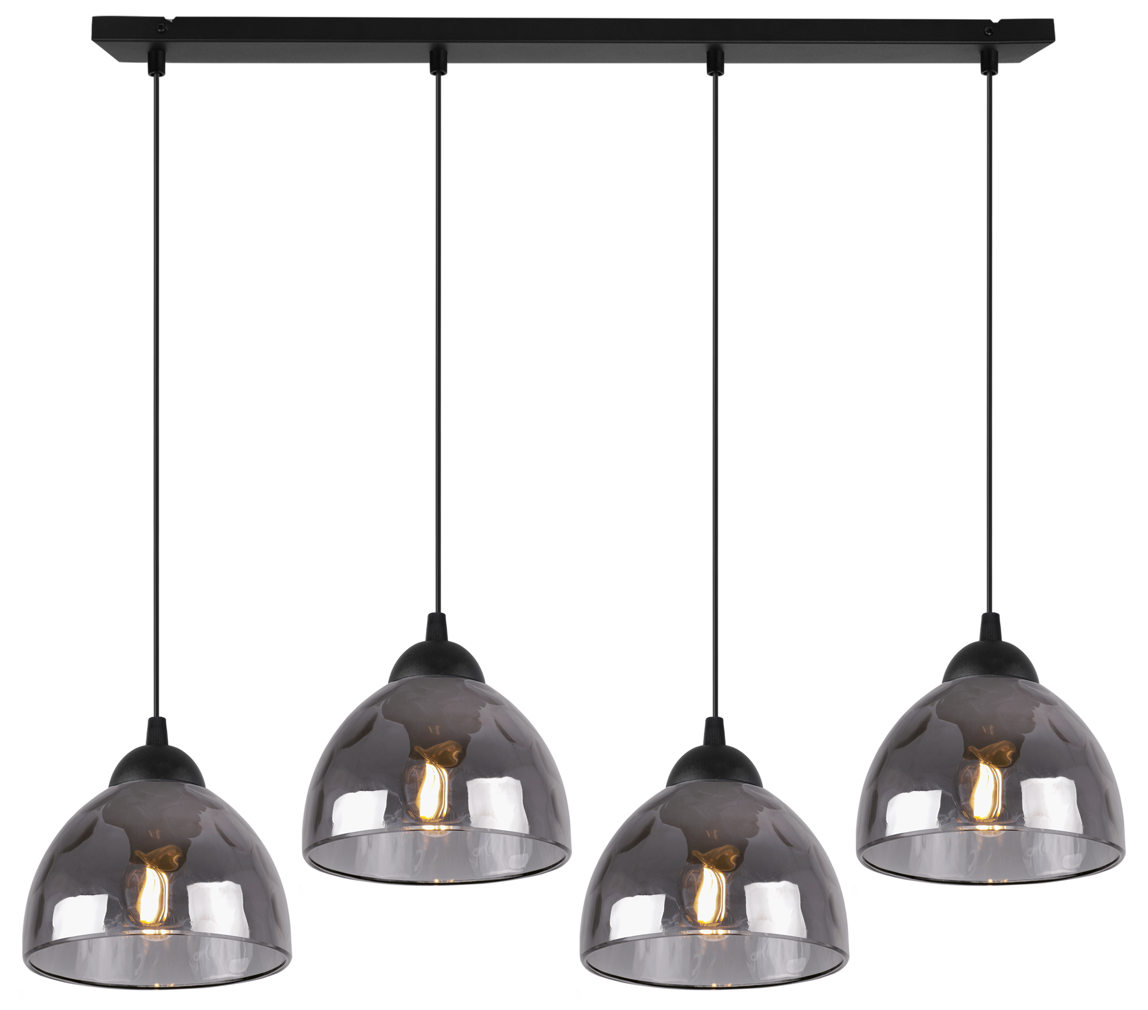 Lampa sufitowa wisząca Venice modern 4xE27 klosz półokrągły grafitowy Light Home LH
