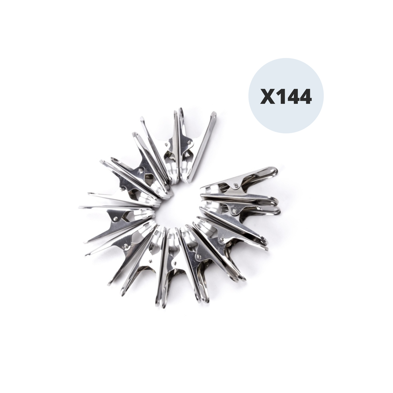 12 mollette per tovaglia in acciaio inox, fermatovaglia