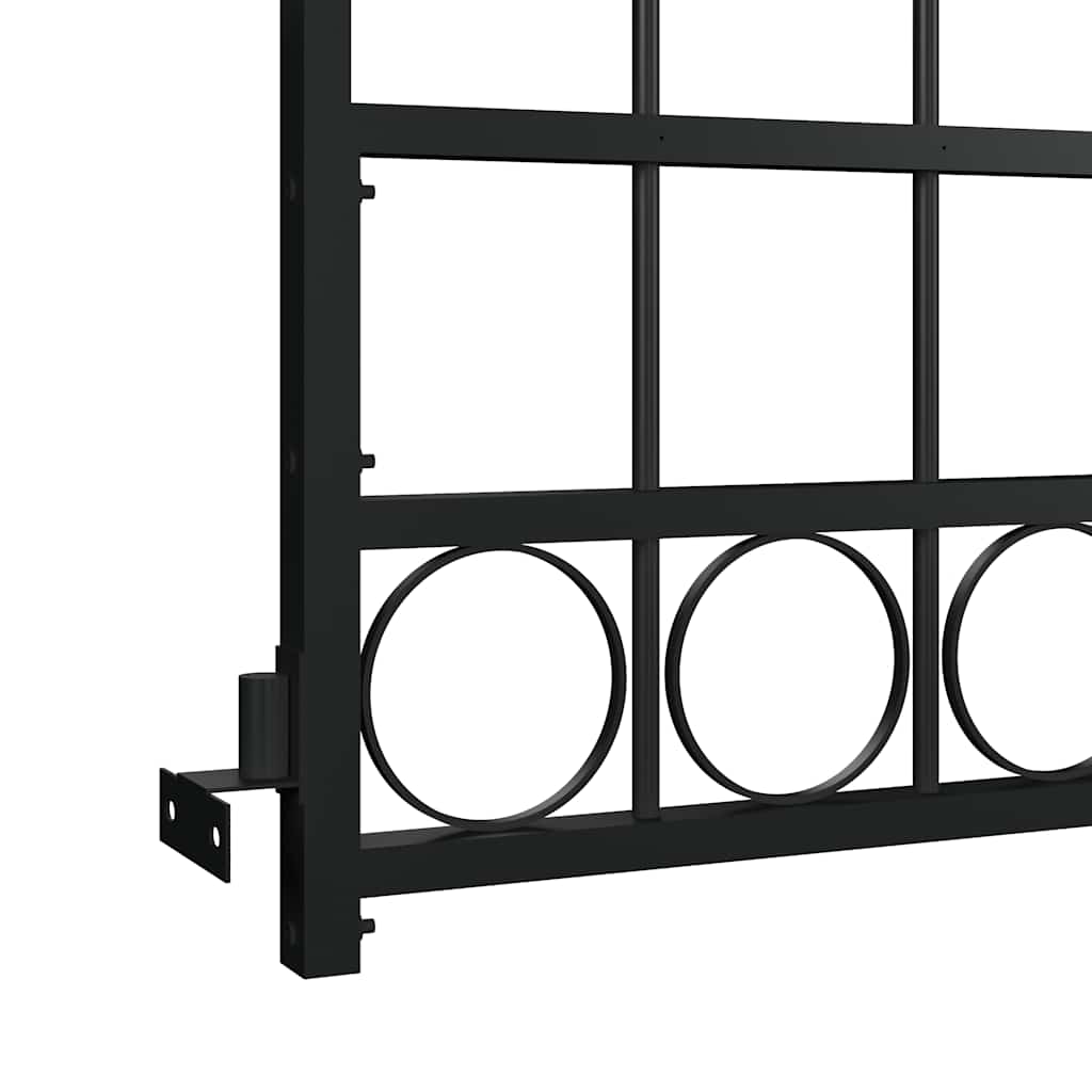 Portail de clôture ASSEN avec arc en acier 89&nbsp;x&nbsp;200&nbsp;cm noir vidaXL - 6