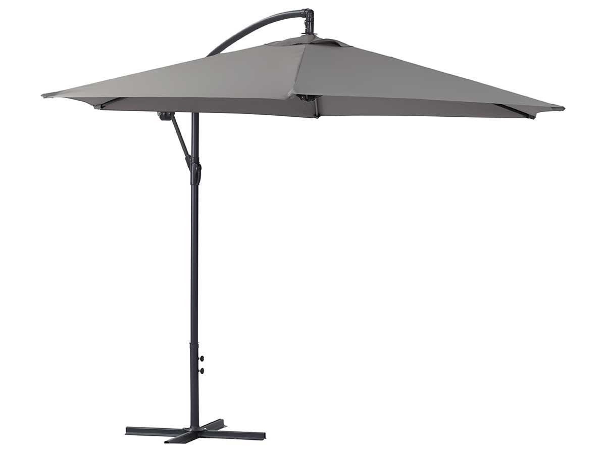 Parasol ogrodowy "Ilios" aluminiowy obrotowy - Okrągły - Ø 3 m - Szary