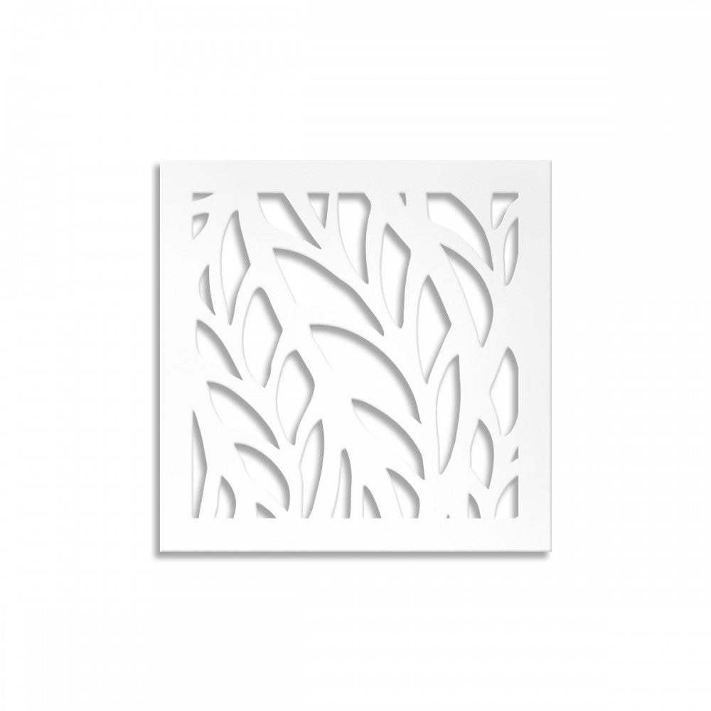 ALGA - Panel perforowany PCV - Osłona przeciwsłoneczna - grubość 1 cm, kolor biały, 73x73 cm