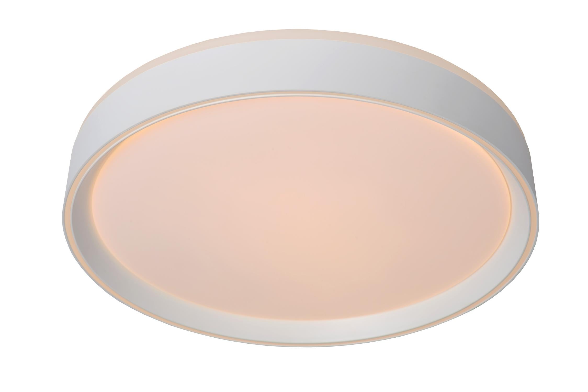 Plafon okrągły NURIA LED 24W Ciepła biel 1920lm biały wym:7,5x40x40cm IP20 Lucide