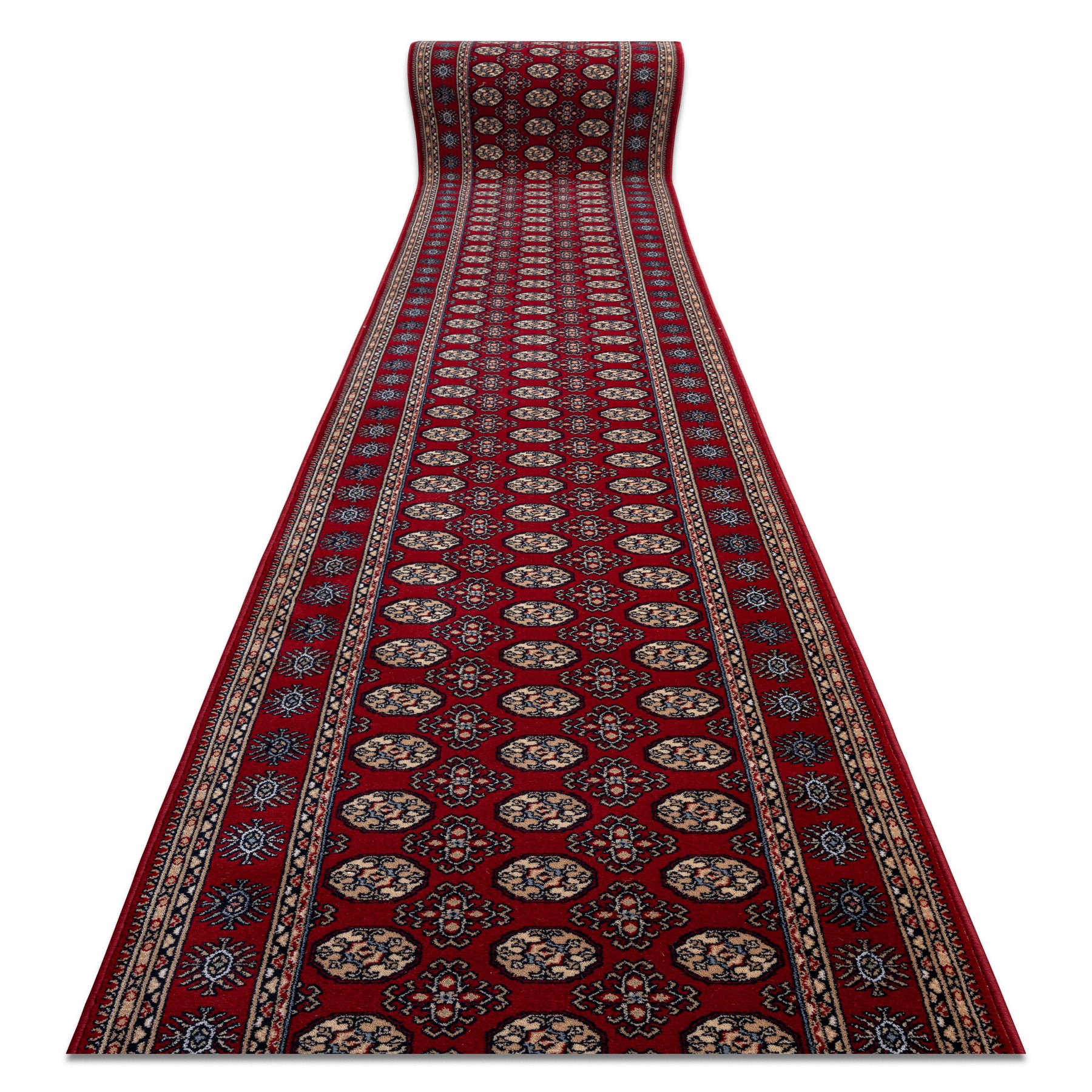 Chodnik NAIN wełniany Rozeta 6177 51066 bordo / beż 80cm 80x500 cm