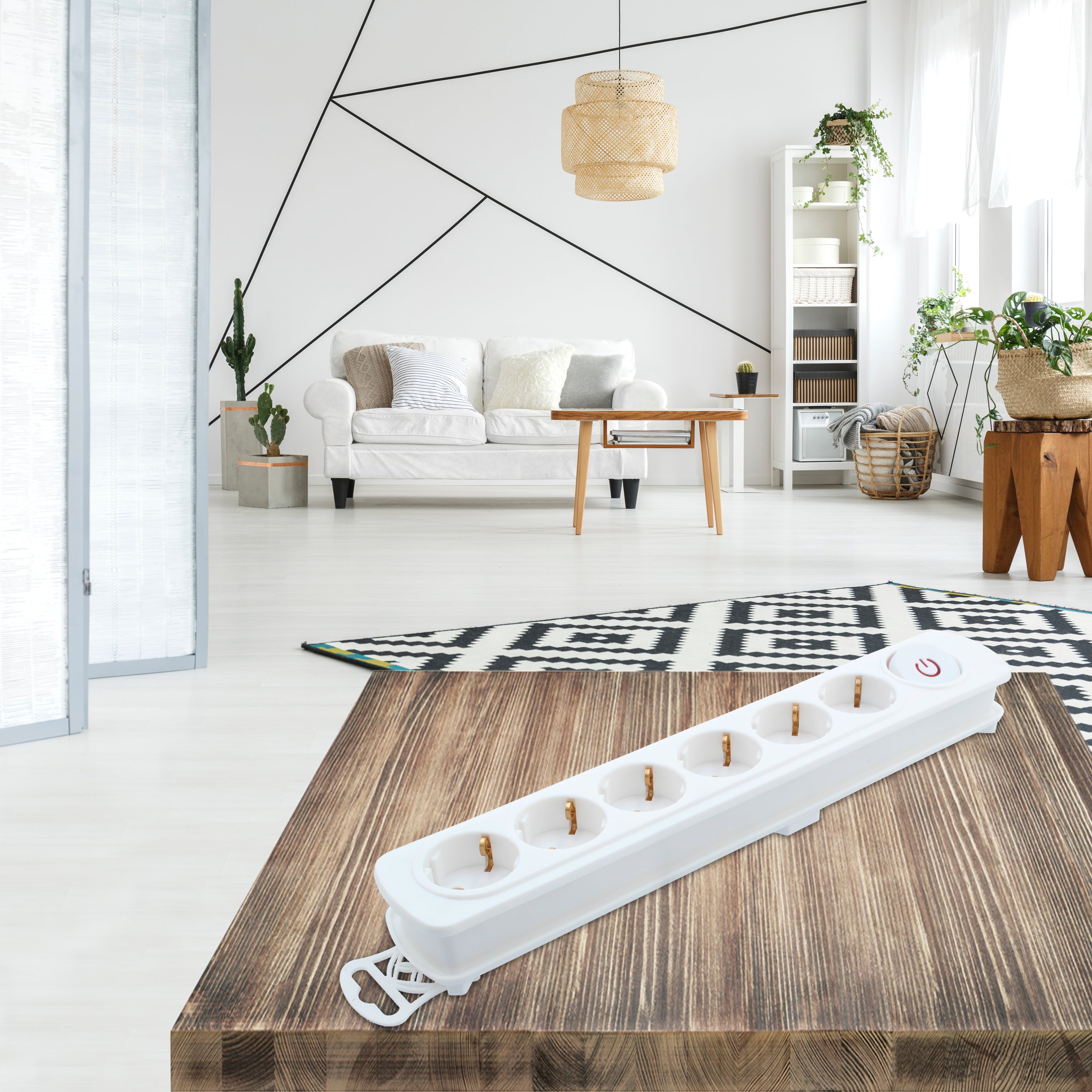 Multiprise 6 Prises avec Interrupteur TM Electron 3680 W - 5