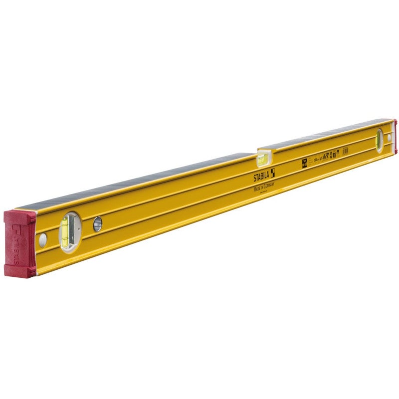 Stabila 158545 - Nivel de burbuja 80 cm con base magnética Serie 96-2M - 3