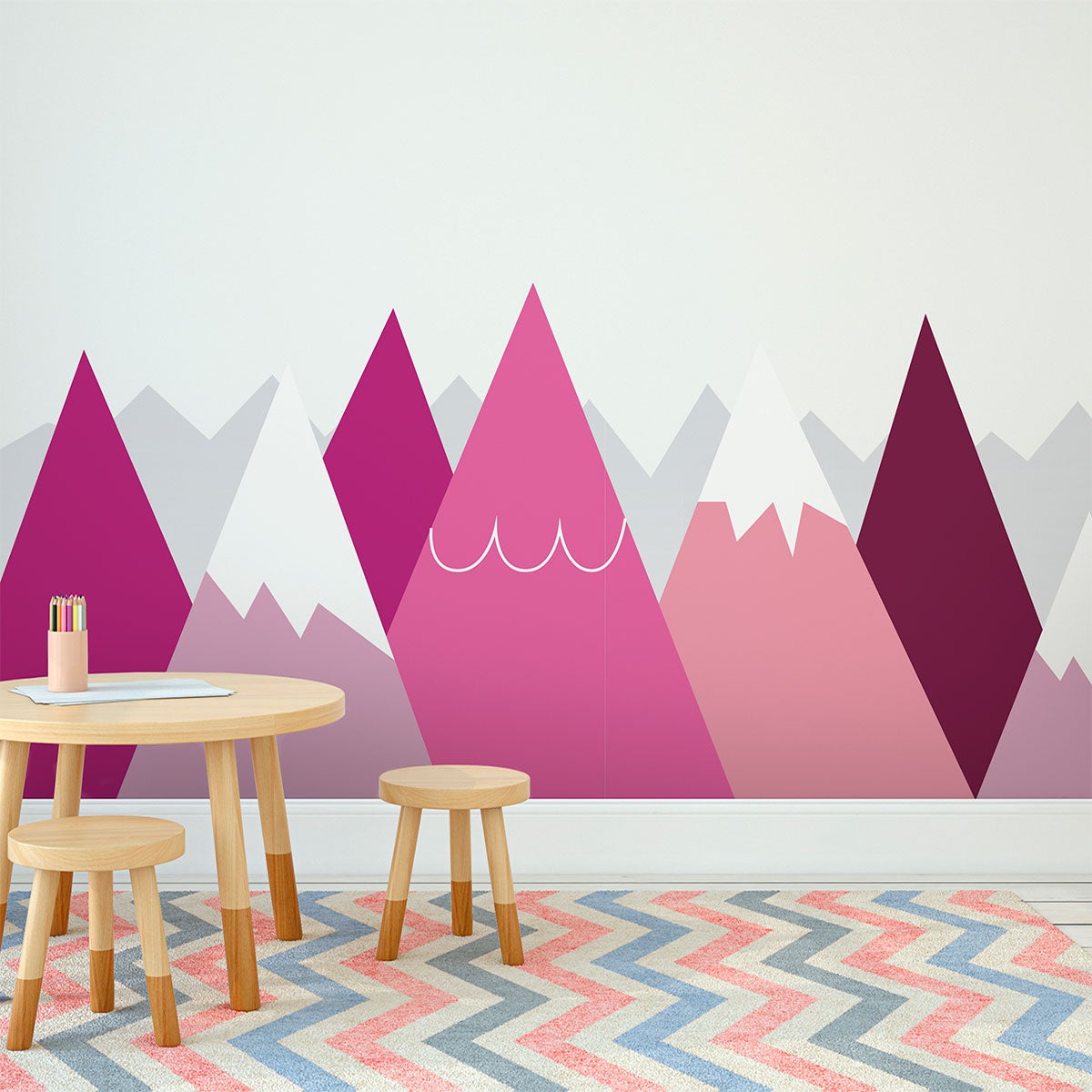 Vinilo niño escandinavo de montaña anka - adhesivo de pared - revestimiento sticker mural decorativo - 90x135cm - 5