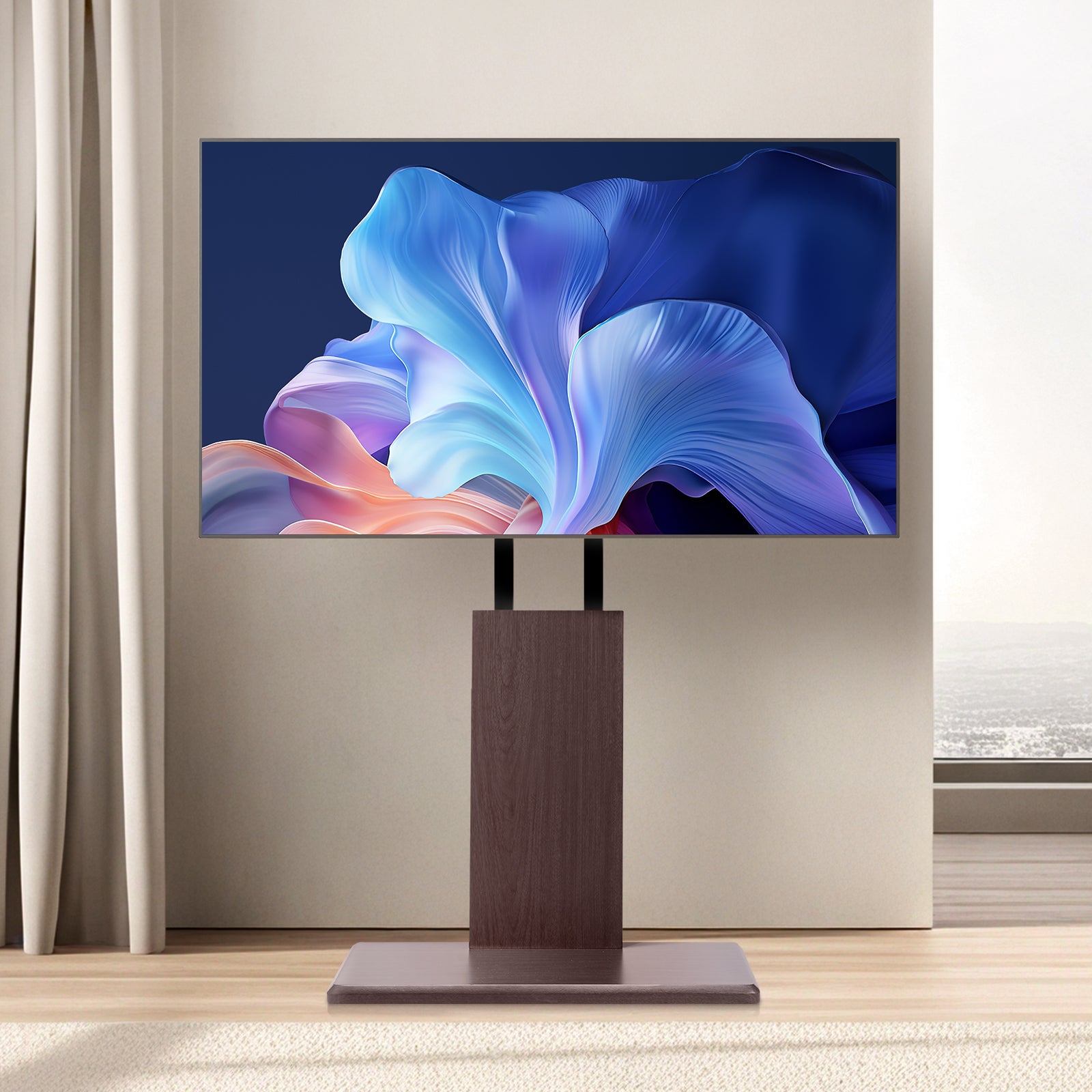 Support TV mobile universel,pour écrans VEVOR 32 à 70 pouces,avec multiprise,pivotant hauteur réglable,jusqu'à 45 kg,pour salon,chambre,bureau - 8