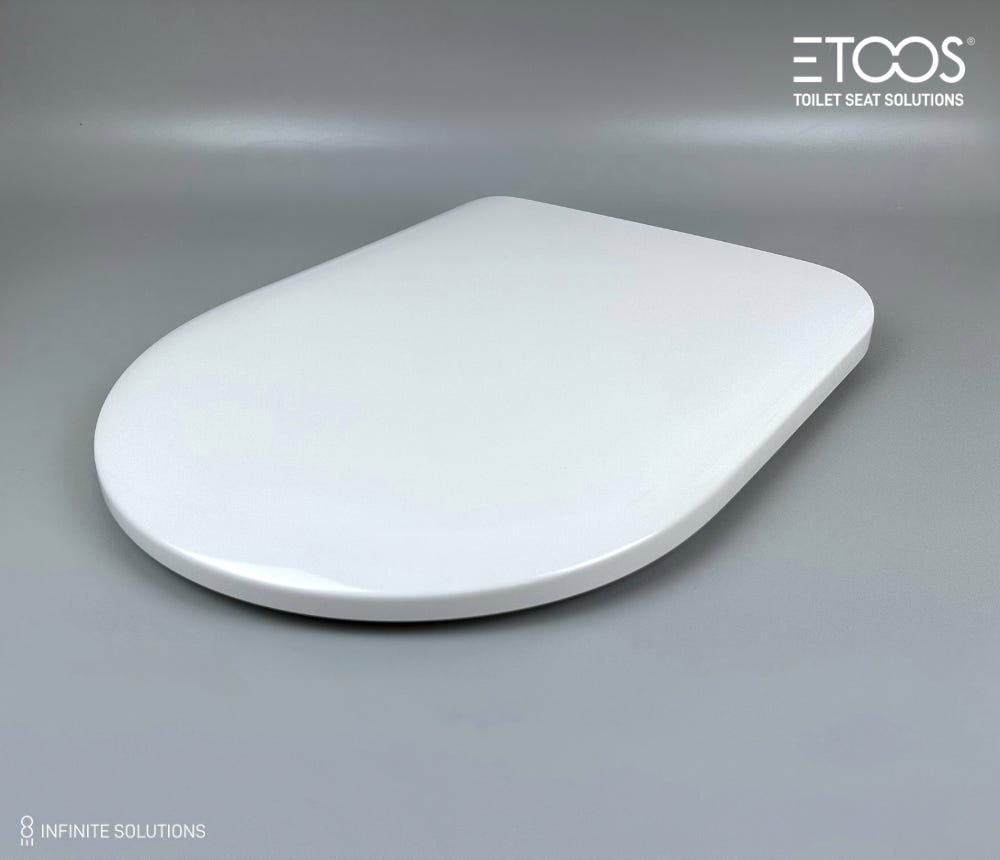 Abattant WC Jacob Delafon ANTARES BLANC INOX compatible Duroplast ...