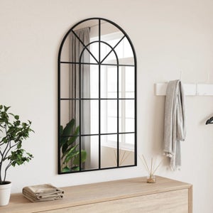 Specchio con Cornice MF509, Metallo, Vetro, Argento, 66x6x75 cm