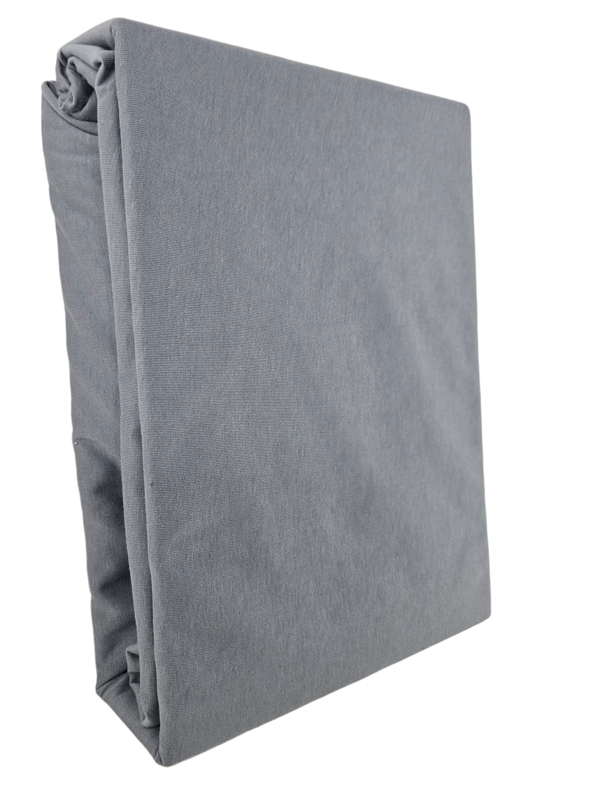 Kam-Pol prześcieradło z gumką jersey bawełniane szary 120x210 cm