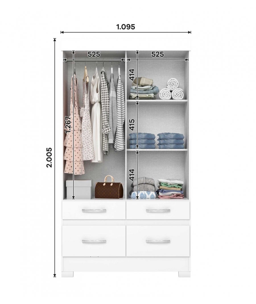 ARMADIO A ANTE SCORREVOLI E 4 CASSETTI ELIAS - 5