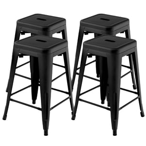 Set di 4 sgabelli da bar in metallo con stile Italia