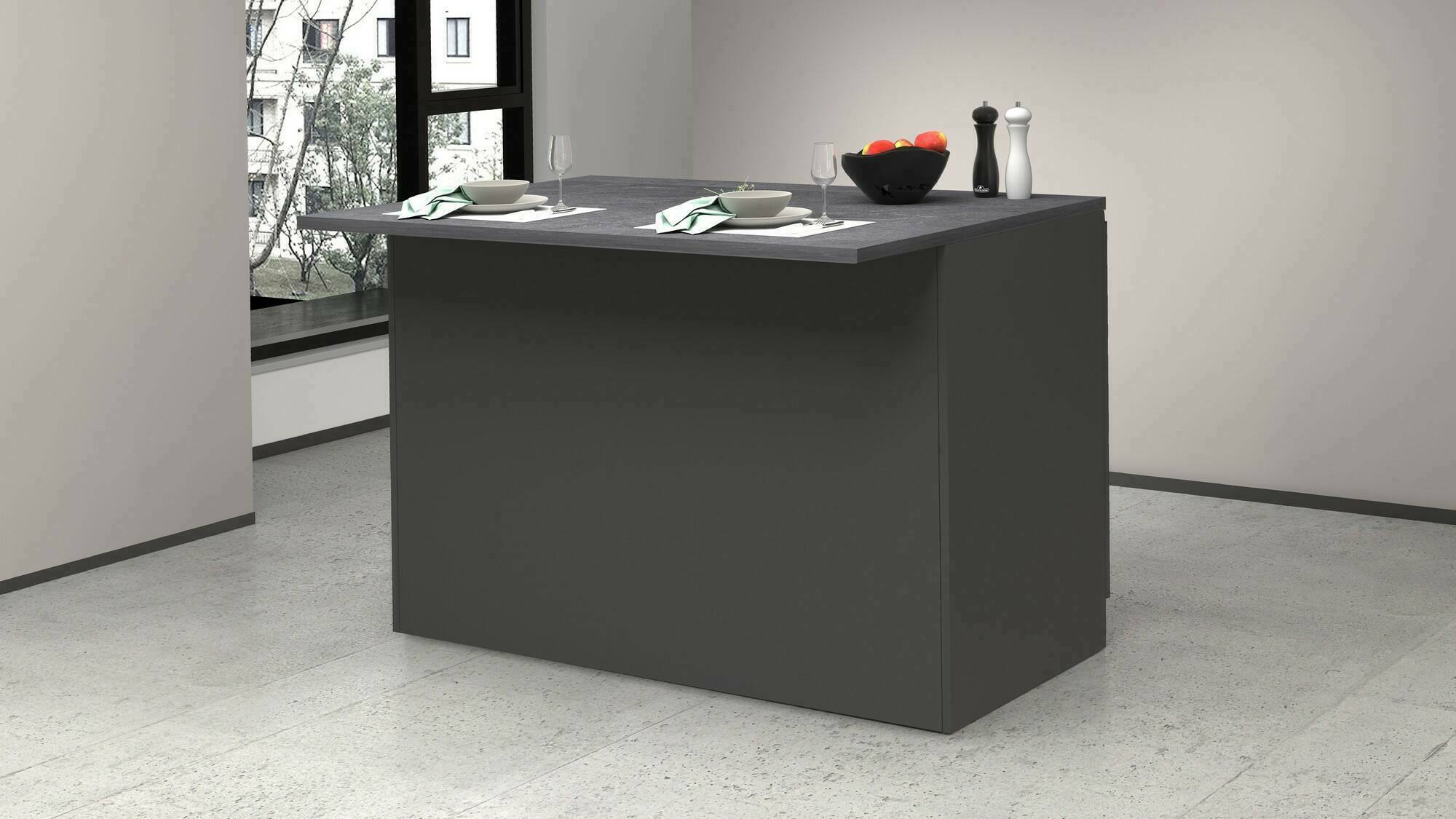 Isla De Cocina Extensible Con Ruedas 120x40(80)x95 Cm - Blanca, Con Cajones, Estantes Y Toallero