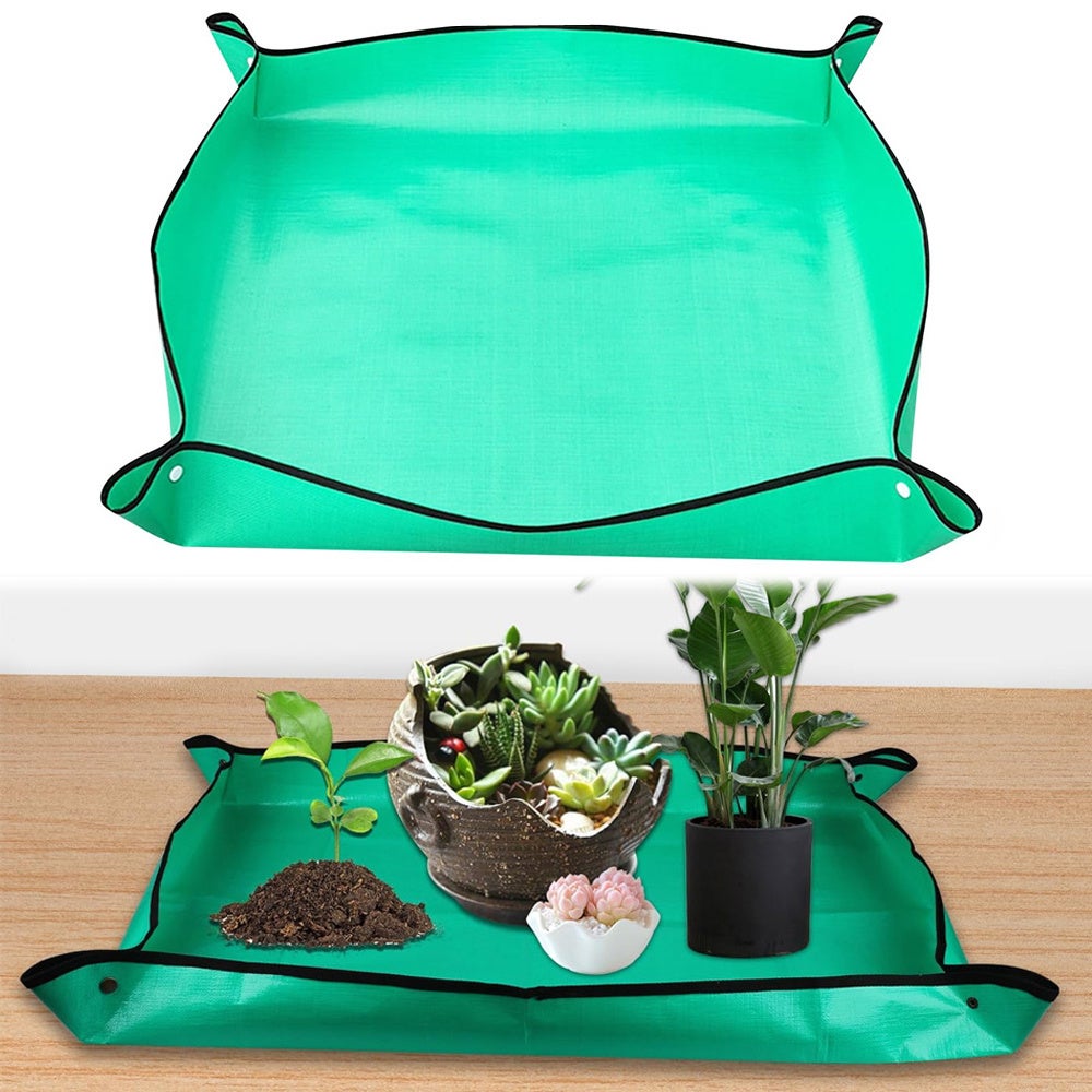Tapis De Rempotage BIUWING - Similicuir Imperméable 76x45 Cm, Boucles En Cuivre, Pour Plantes Succulentes, Intérieur