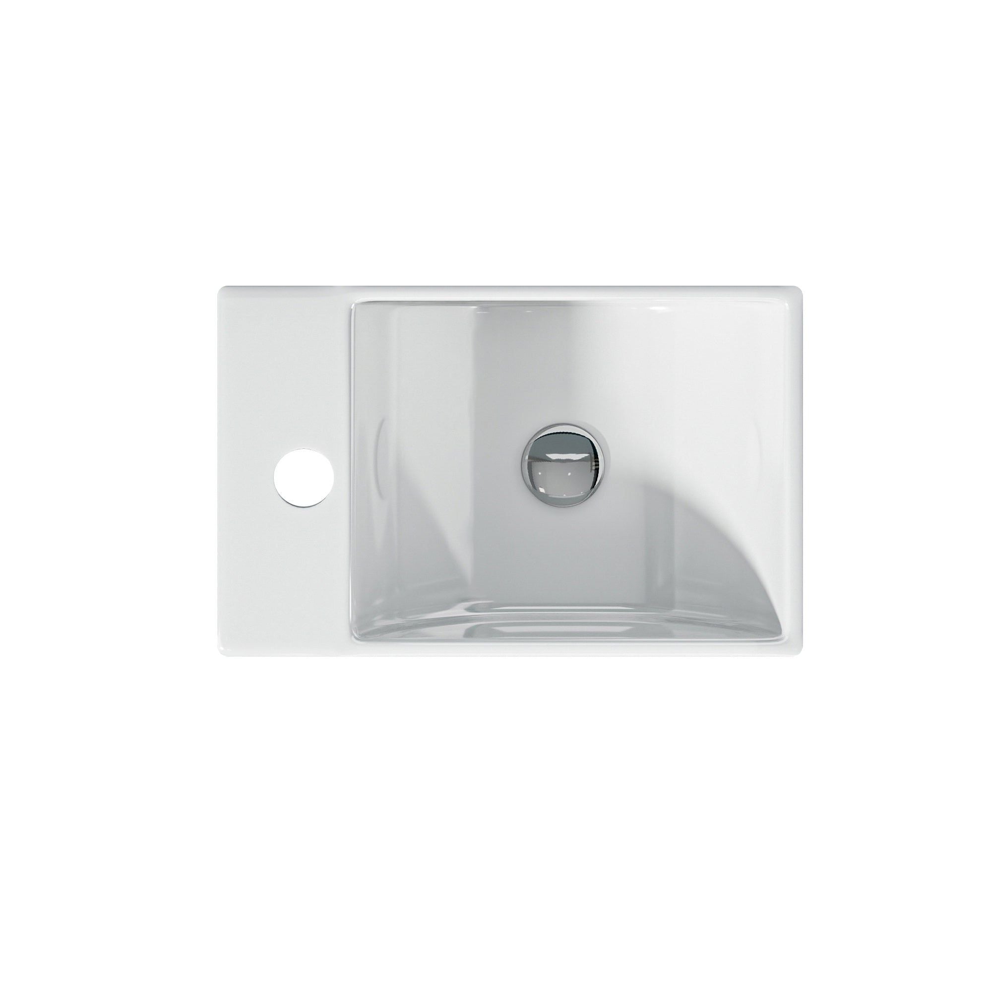 DILECI - Mini vasque lave-mains blanc sortie gauche (30*19*11cm) - MICRO - 9