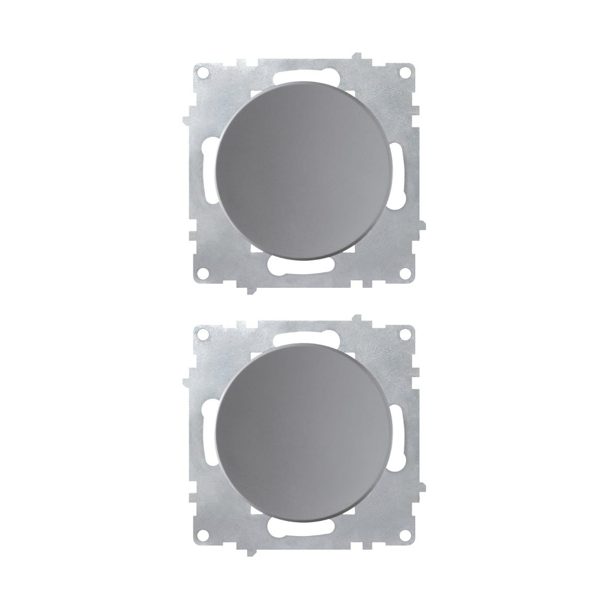Interrupteur double, simple allumage, témoin LED, 1 voie, encastré Interrupteur double, simple allumage, témoin LED, 1 voie, encastré