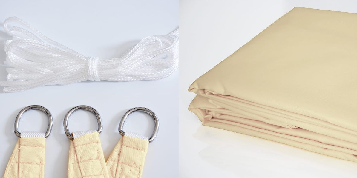 Żagiel przeciwsłoneczny Aio Factory wodoodporny codura beżowy 3x5 m 1szt