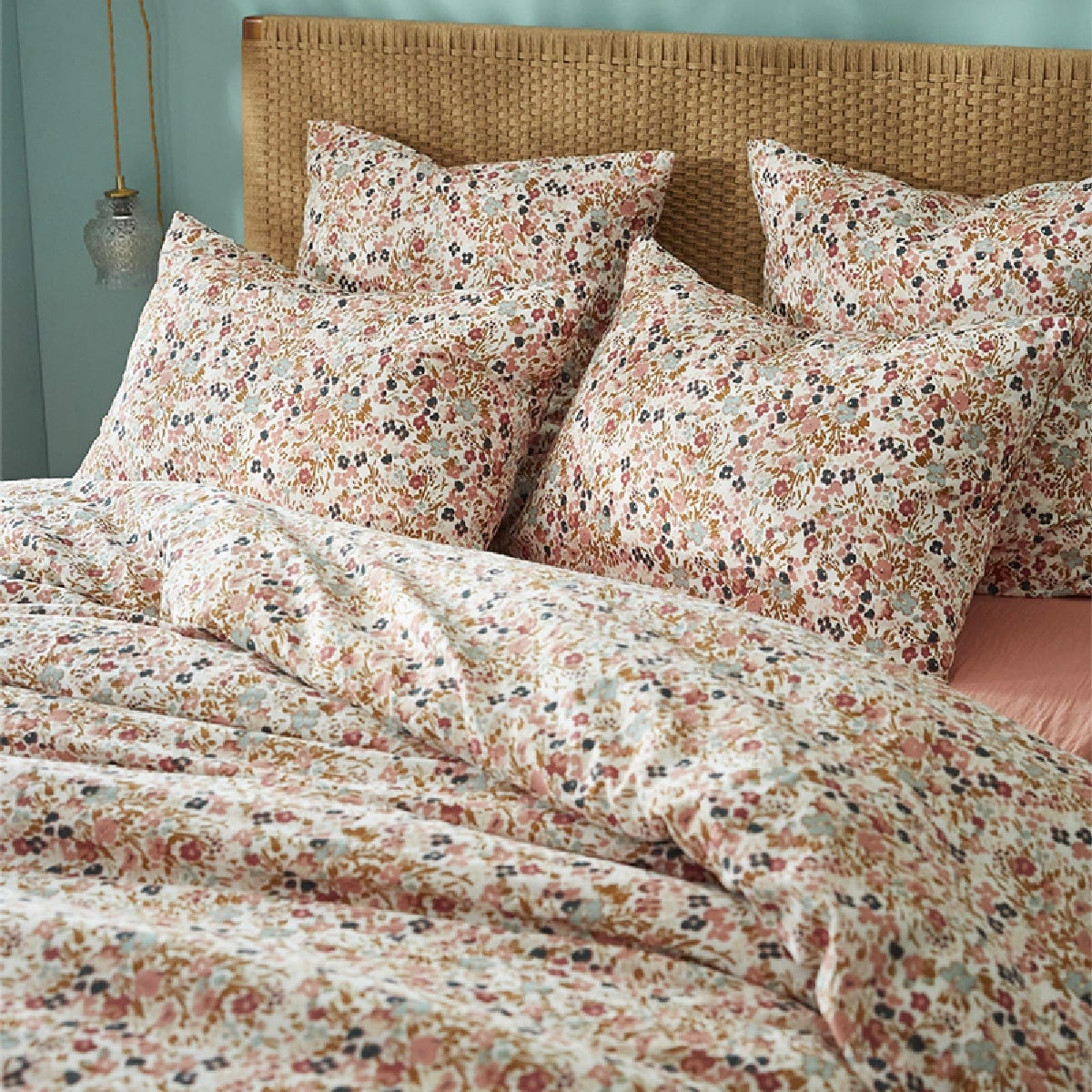 ISIS - Housse de Couette 240x220cm Gaze de Coton Motif Liberty - 7