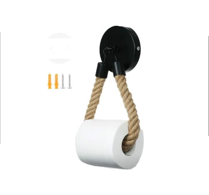Porte Rouleau Papier Toilette Vintage Fonte St.Pancras - Noir Finition Antique