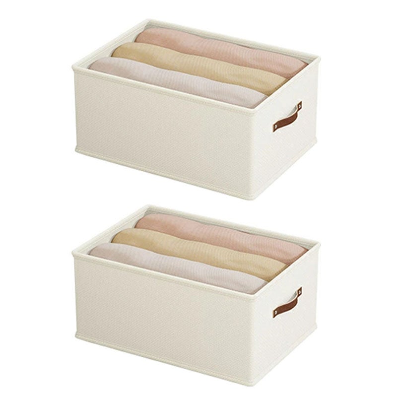 Sistema organizador de cajones plegables de 2 piezas, organizador de pantalones para armario, organizador de ropa interior