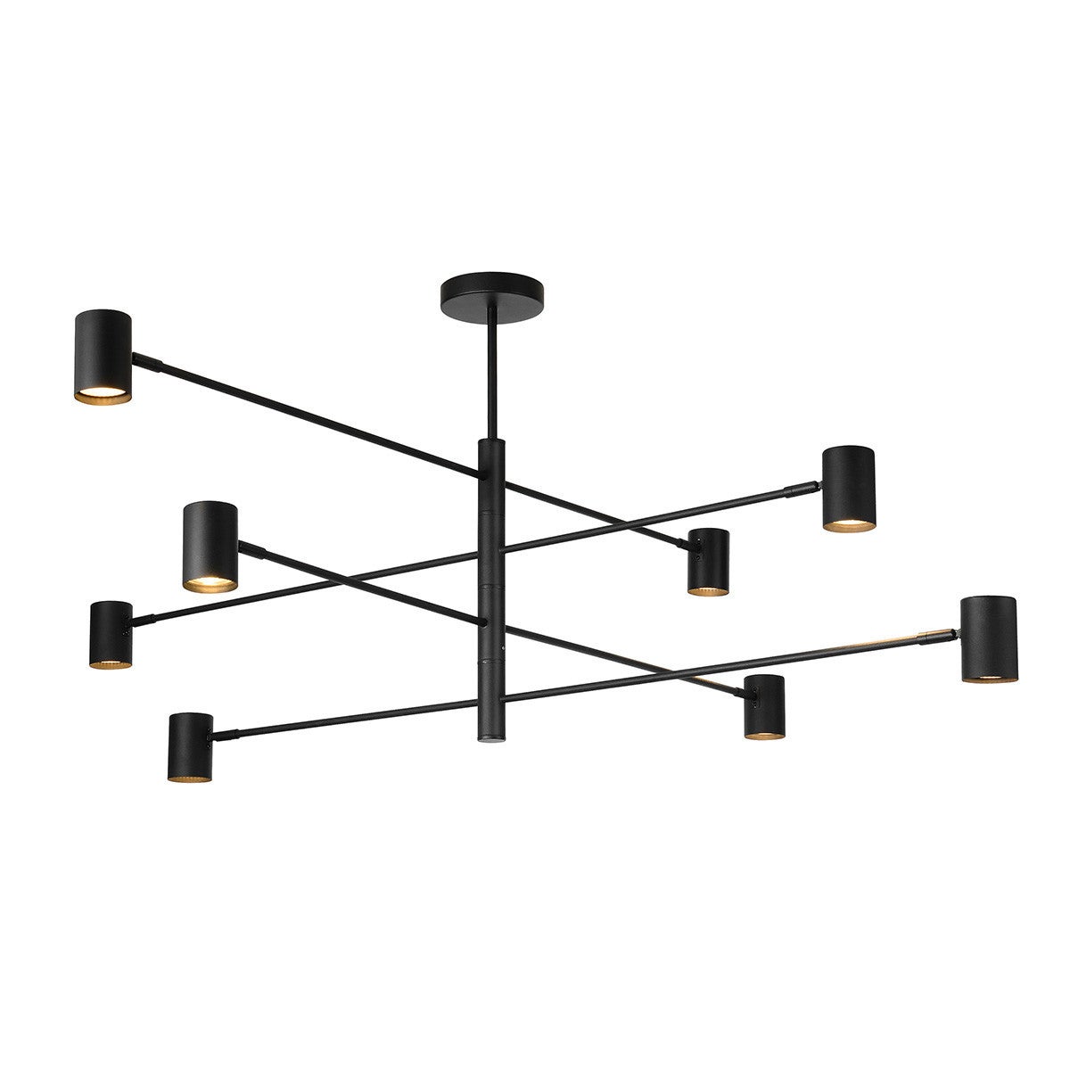 Lampa wisząca SNOW czarna 8 x GU10 x 8W wym: 53 x 130 x 130 cm Light Prestige