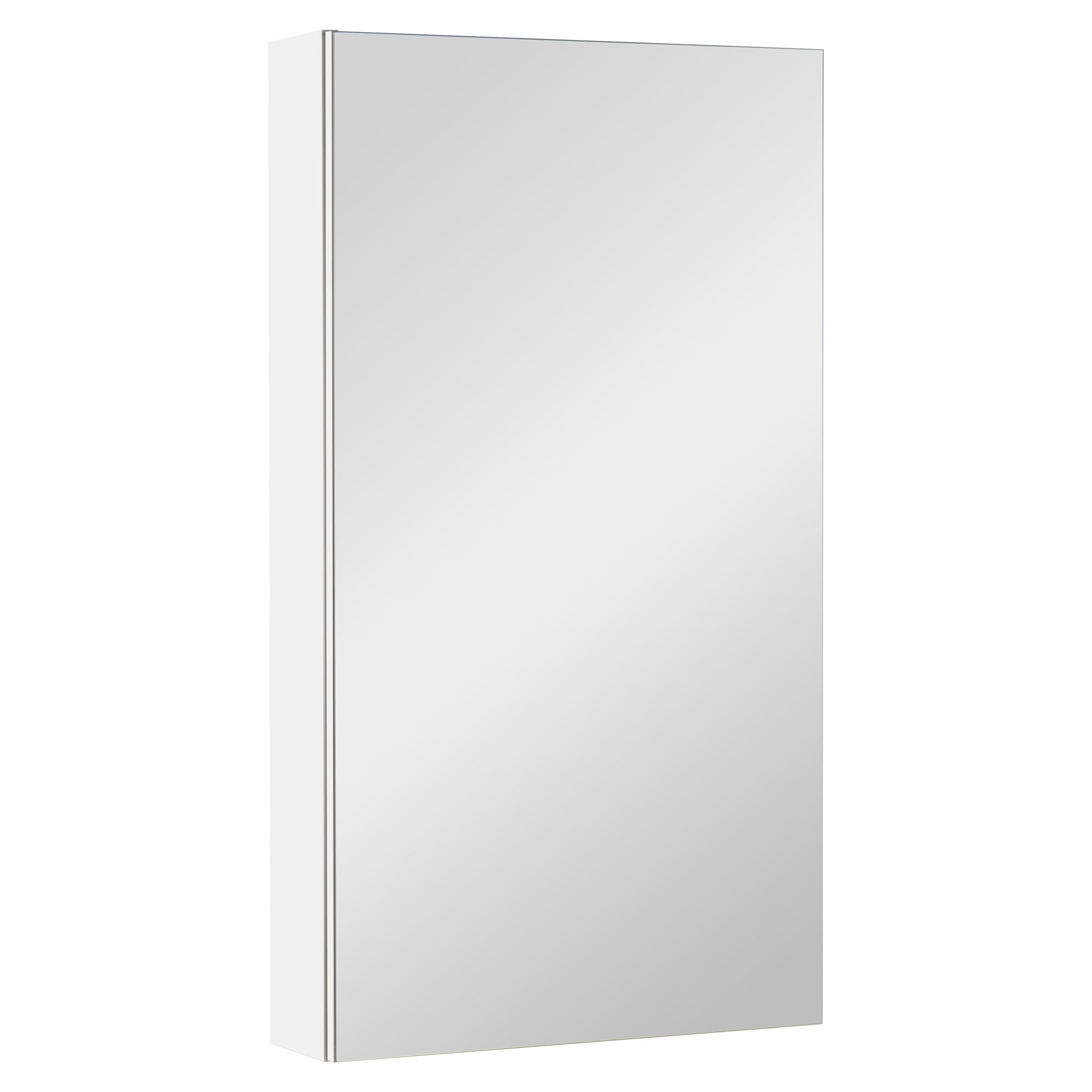Szafka łazienkowa lustrzana wisząca biała mat z lustrem do łazienki 50 cm