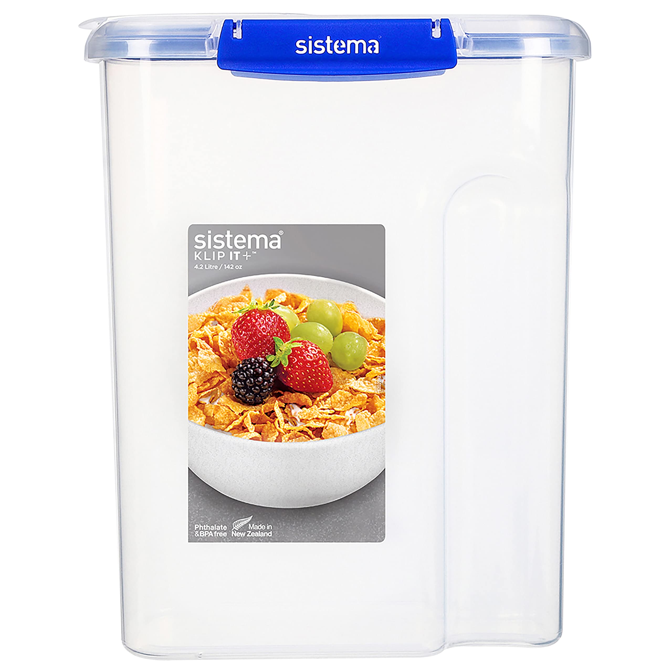 Contenitori Ermetici Per Alimenti 2800ml - Per Cereali, Farina, Zucchero | BPA Free Con Beccuccio E Misurino | Blu - Foto 10