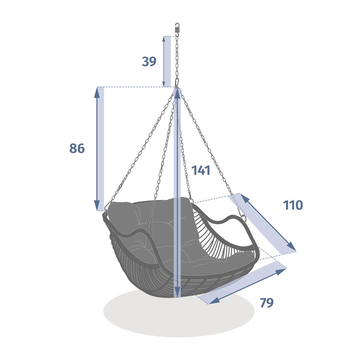 Fauteuil œuf suspendu 
