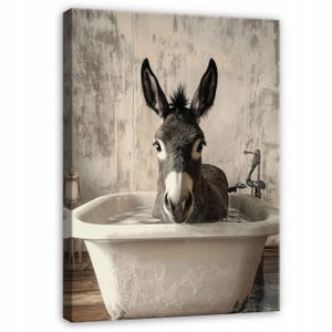 Feeby Impression sur Toile Intissee Biche Bois Cerf Forêt 120x80 cm Art Image Deco Artistique Salon Esthétique Animal sauvage Fleuve Des arbres La nature vert