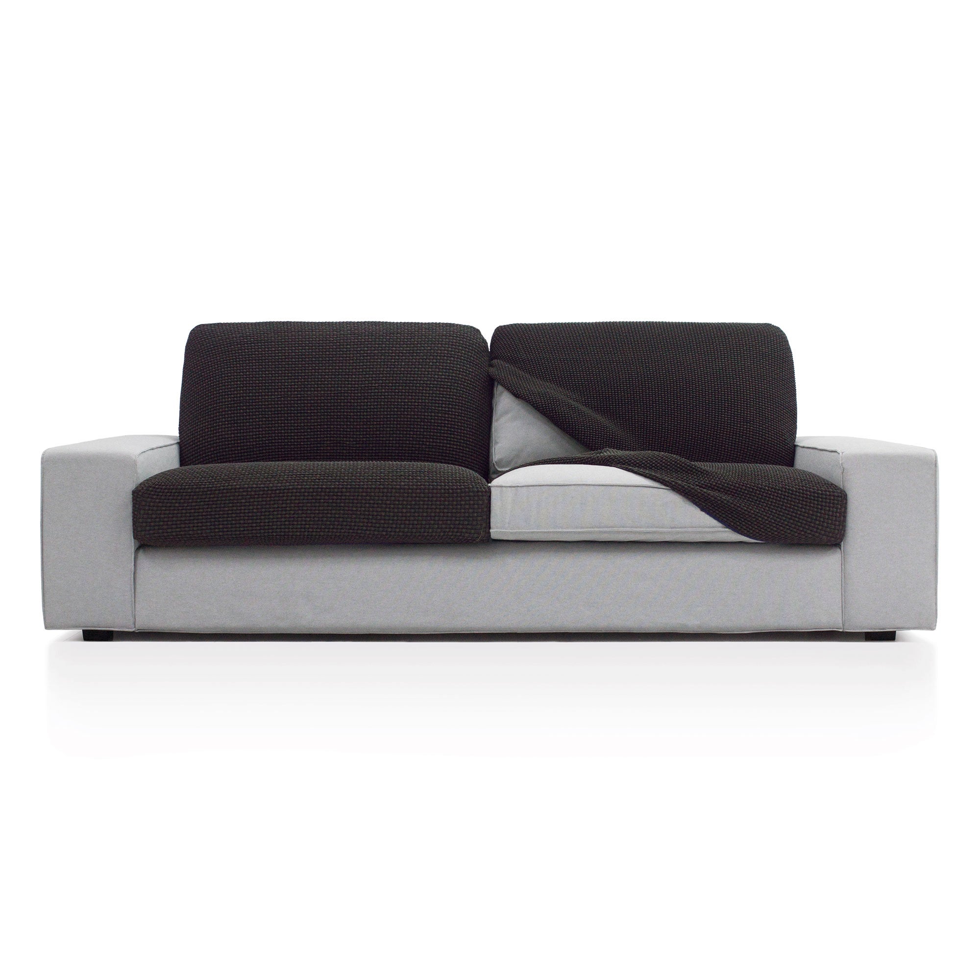 Funda súper elástica independiente para respaldo o asiento de sofá niagara sxl 50/85x140/210x10/20. color negro