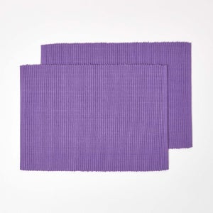 Homescapes Set di 2 tovagliette in cotone, rosso | Leroy Merlin