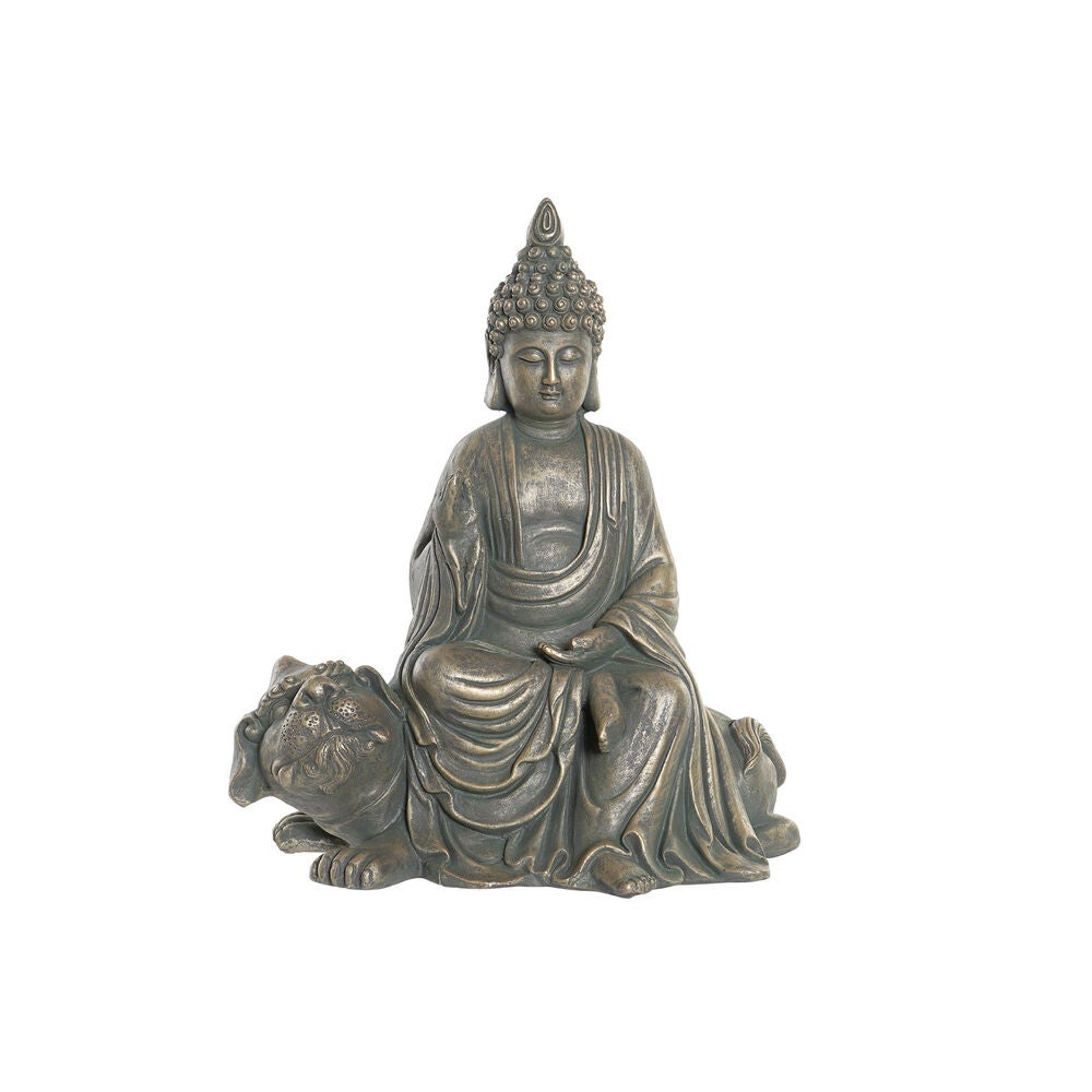 Figura decorativa dkd home decor 38 x 25 x 43 cm negro dorado buda gris oscuro oriental moderno - marca: dkd home decor - ean: 8424001828517