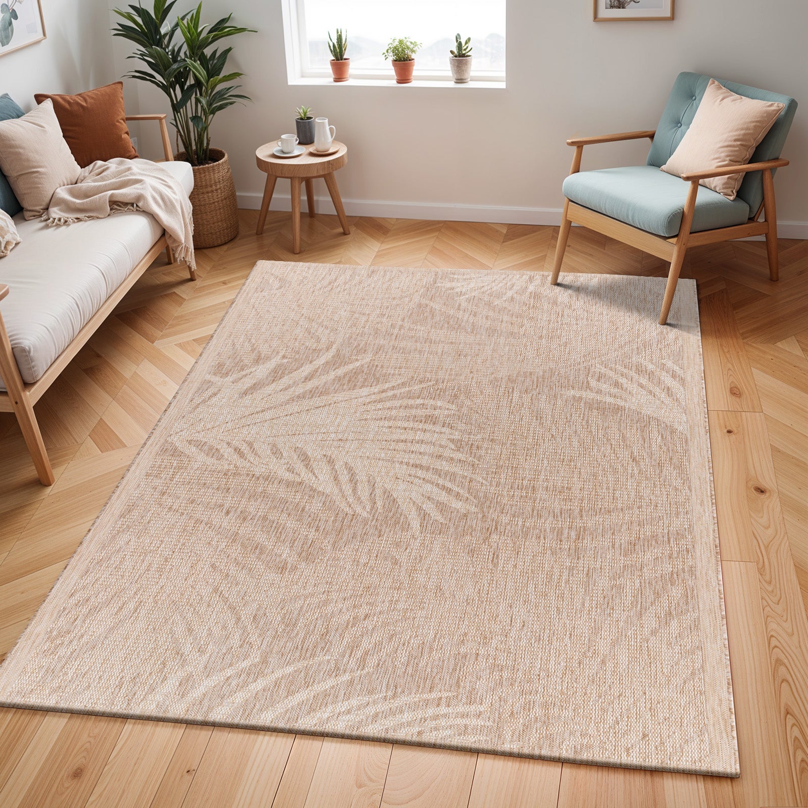 LIVABLISS Tapis d'Extérieur/Intérieur Aspect Jute Beige/Ivoire 200x275 cm Vanessa - 2
