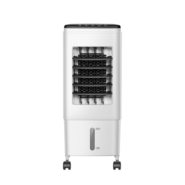 Climatiseur évaporatif mobile réservoir 6L | 4 blocs réfrigérants offerts | Grille de sécurité | Ventilateur rafraîchissant à roulettes ,mécanique.