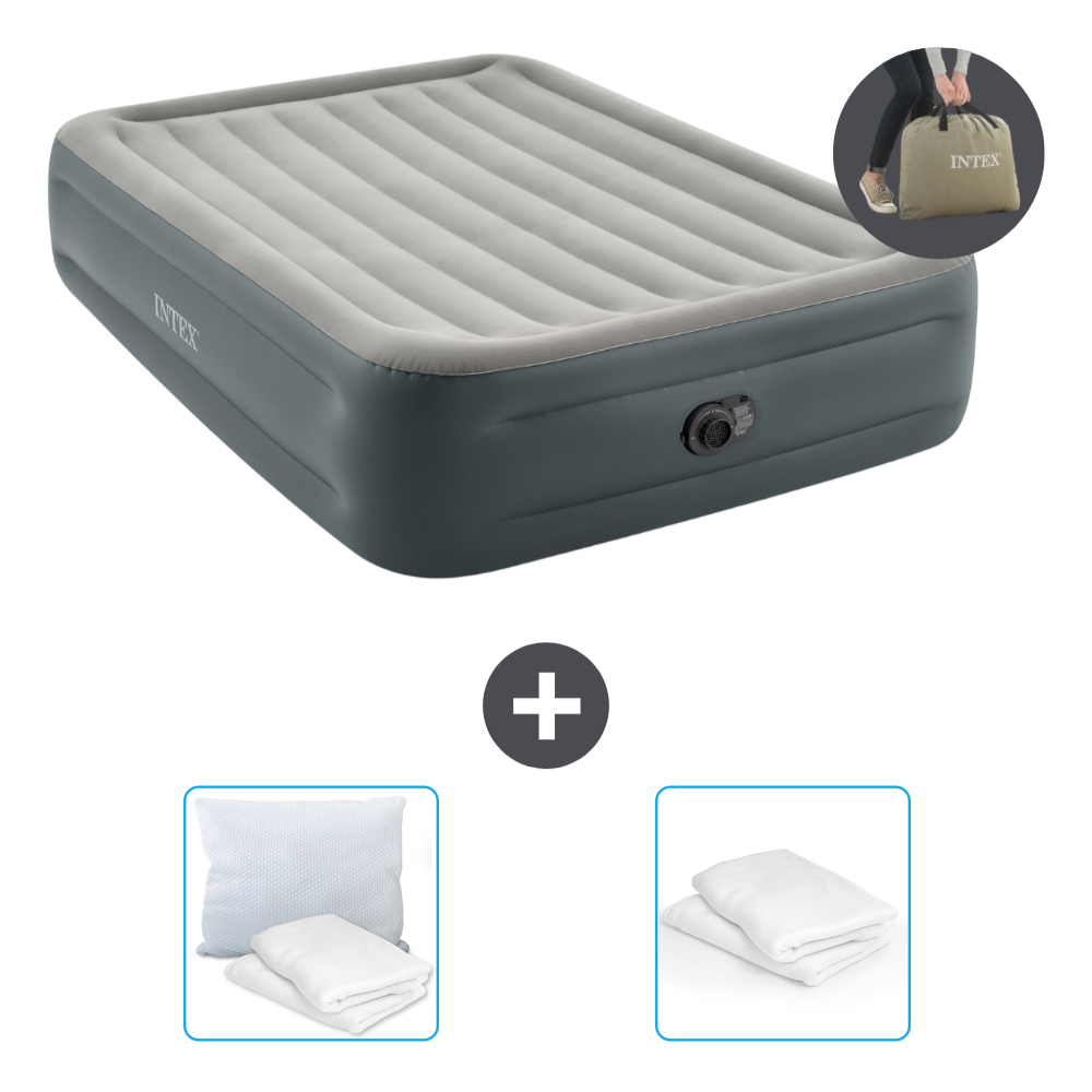Matelas gonflable Intex Essential -2P - 203x152x46 cm + Accessoires ...