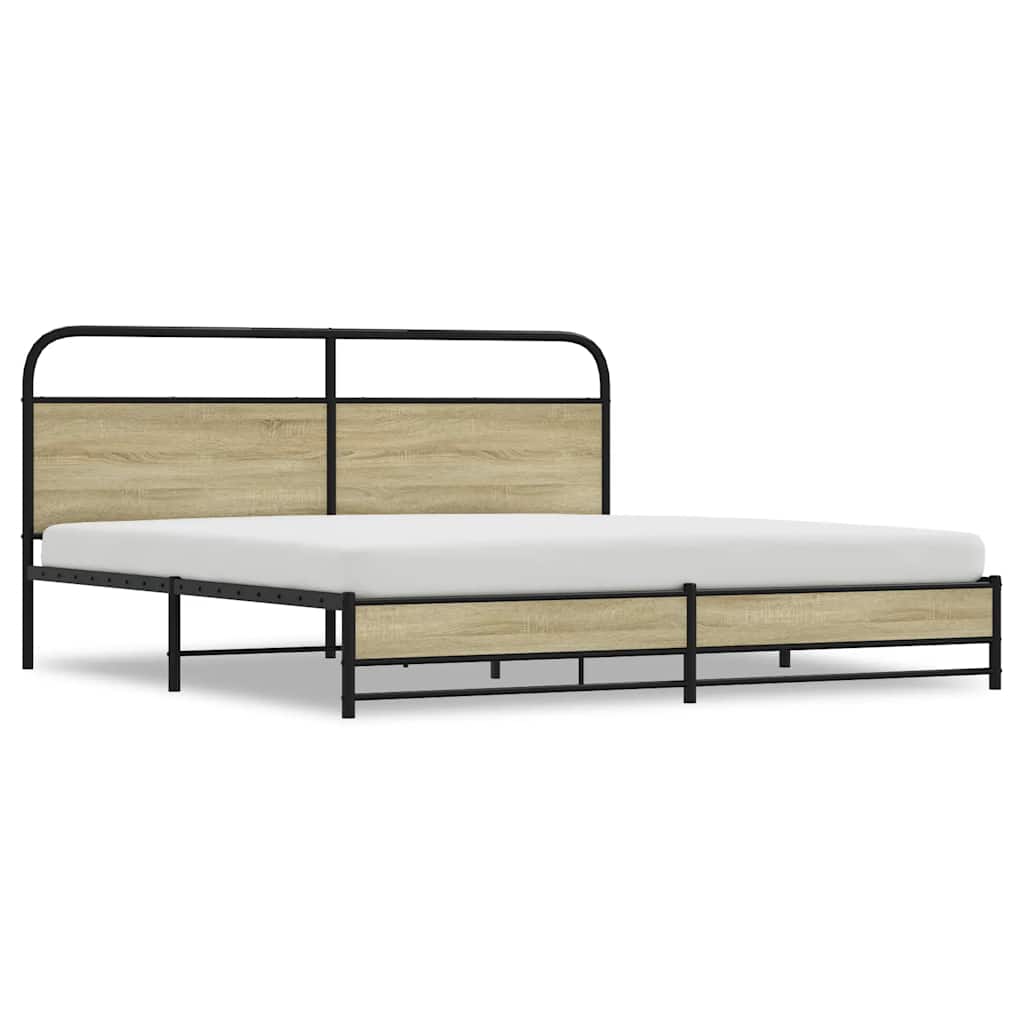HOJINLINERO Telaio per letto in legno, 90 x 200 cm, struttura in metallo con rete a doghe, in