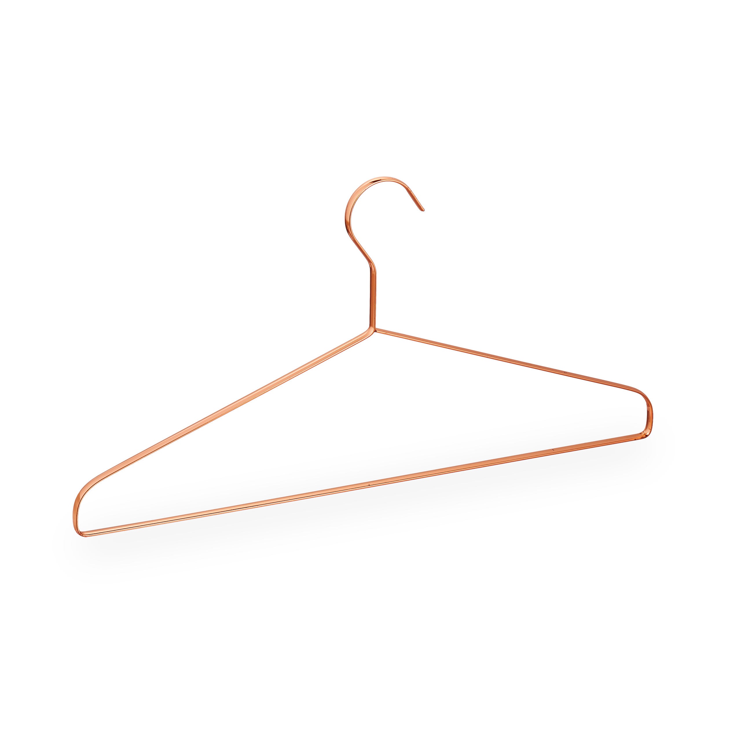 Lot de 24 cintres, chemises et vestes, peu encombrants, métal, 42 cm de large, beaux, couleur cuivre - 8