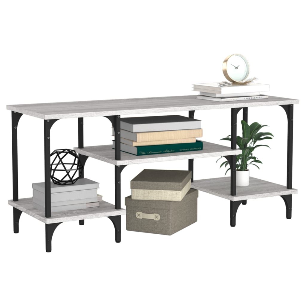 Maison Exclusive - Meuble TV sonoma gris 102x35x45,5 cm bois d'ingénierie - 4