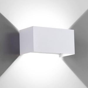 LEDMO 4 Applique Da Parete A LED Con Sensore Di Movimento 12W - 6000K, 2000 Lumen, IP65, Fascio Regolabile, Colore Grigio - 6