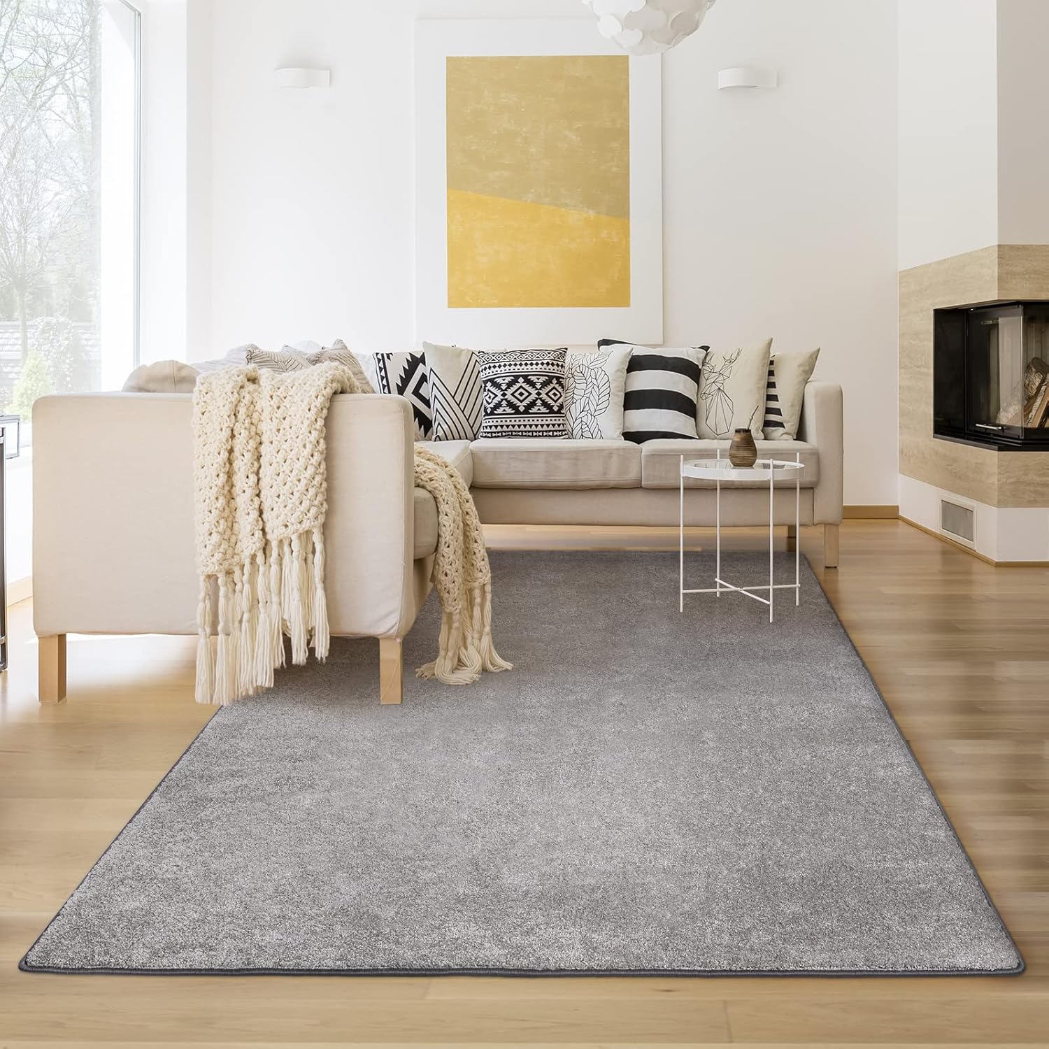 Tapis de Salon en velours Sundae, Argent 80 x 400 cm - 5