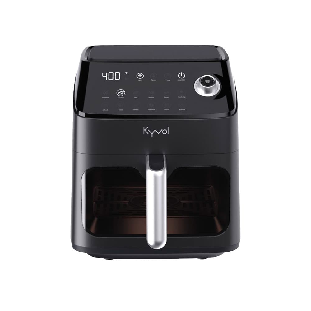 Airfryer. Freidora De Aire Caliente Sin Aceite Kyvol AF600 WIFI. 5,68 L. 12 Programas. App móvil - 2