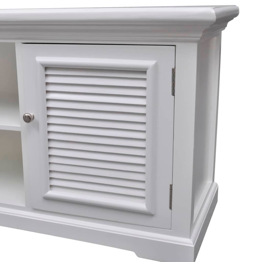Meuble TV Blanc Bois - 3