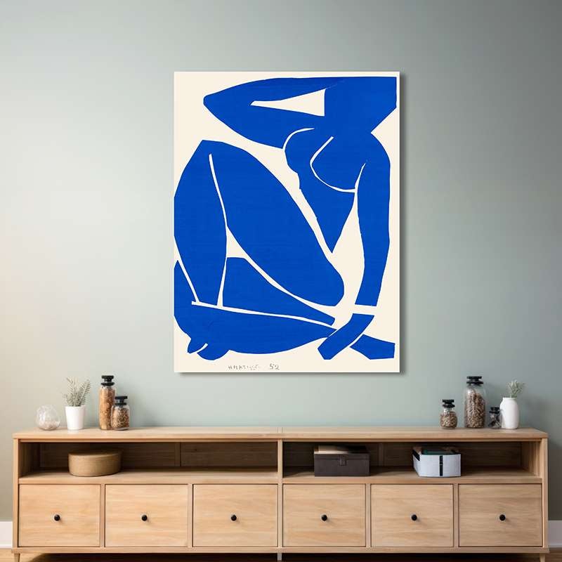 Tableau de Matisse - impression sur toile - Henri Matisse - Nu Bleu III, 1952 – 70x50 cm - 2