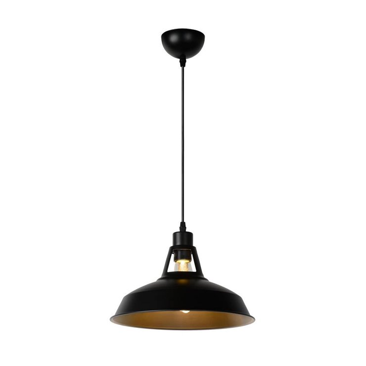 Lampa wisząca BRASSY/BIS czarno-złota 1xE27x60W metal wym:149x31x31cm IP20 Lucide