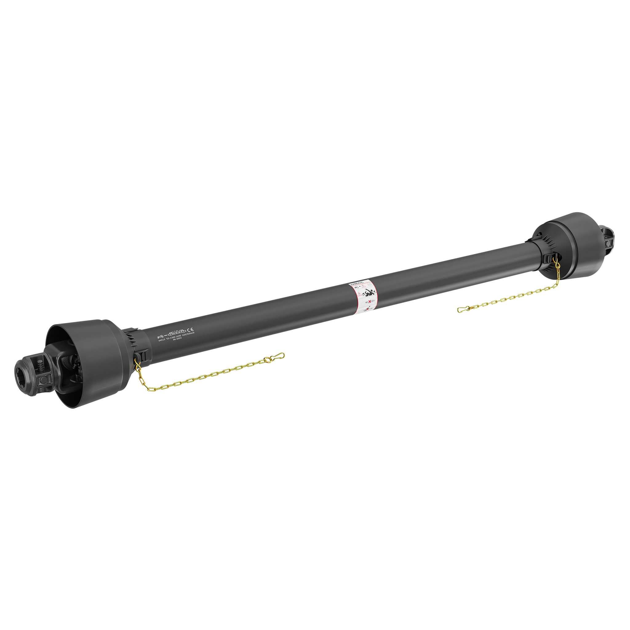 Arbre Transmission T4 Cardan - Longueur 520 Mm / 2x 1 3/8 6 Dents 460 Nm 540 Tr Min 40 Kw 55 Cv Prise De Force Wiltec 91922892